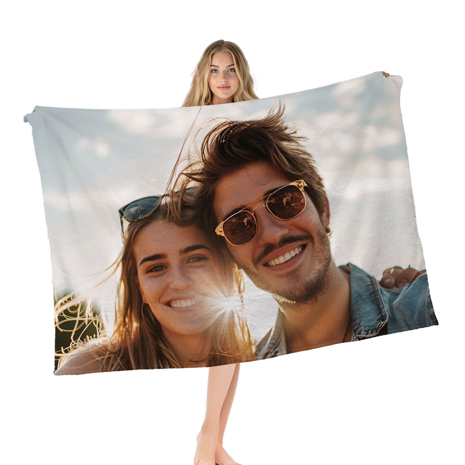 Custom Blanket with Picture Text Flannel Blanket Customized Blanket Throw Personalized Blanket Personalized Photo Blankets Customize Gifts for Mom Dad Couple Girlfriend Boyfriend Wife Husband
