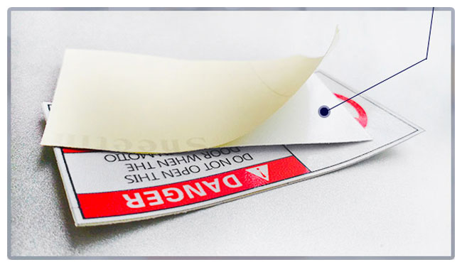 Waterproof Danger Sign-Press, Keep Hands Away, Safety Sticker 100x50mm