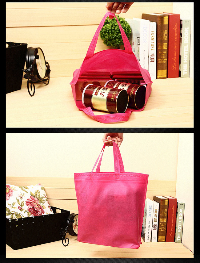 11.8 x 15.7 Reusable Tote Bag, 1 Color Custom Double Sided Imprint - 6 Color