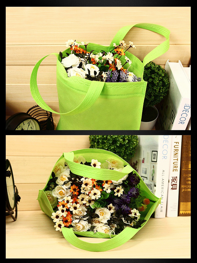 11.8 x 15.7 Reusable Tote Bag, 1 Color Custom Double Sided Imprint - 6 Color